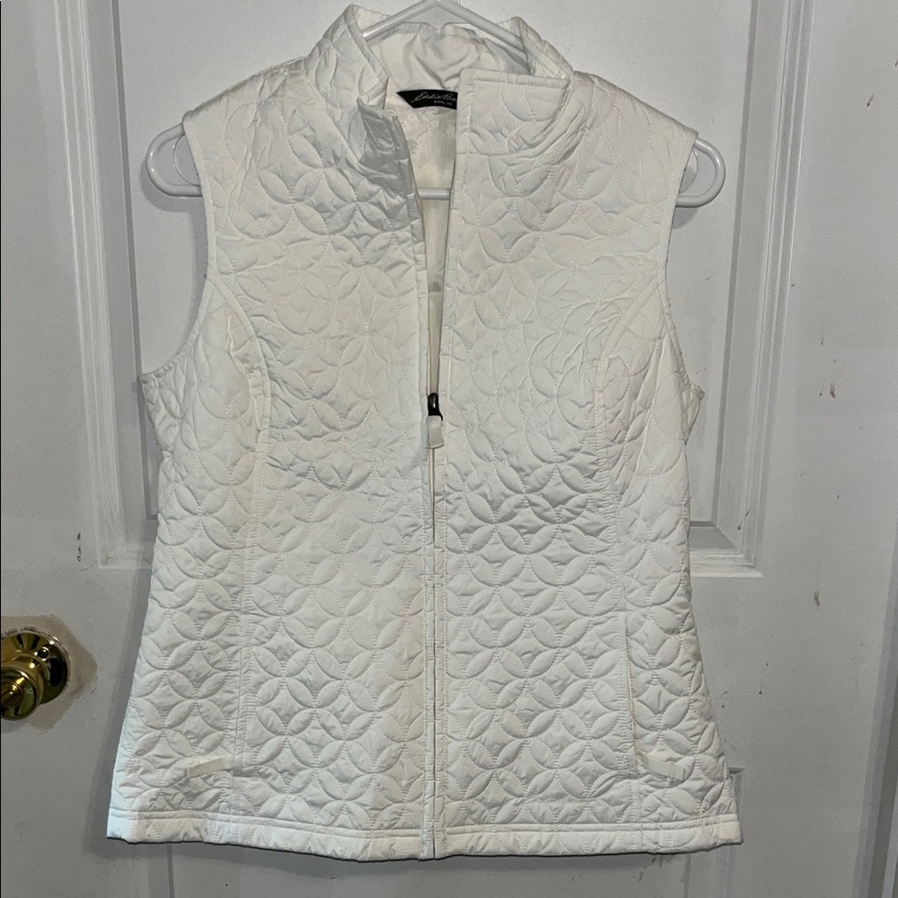 Eddie Bauer Ivory Quilted Vest